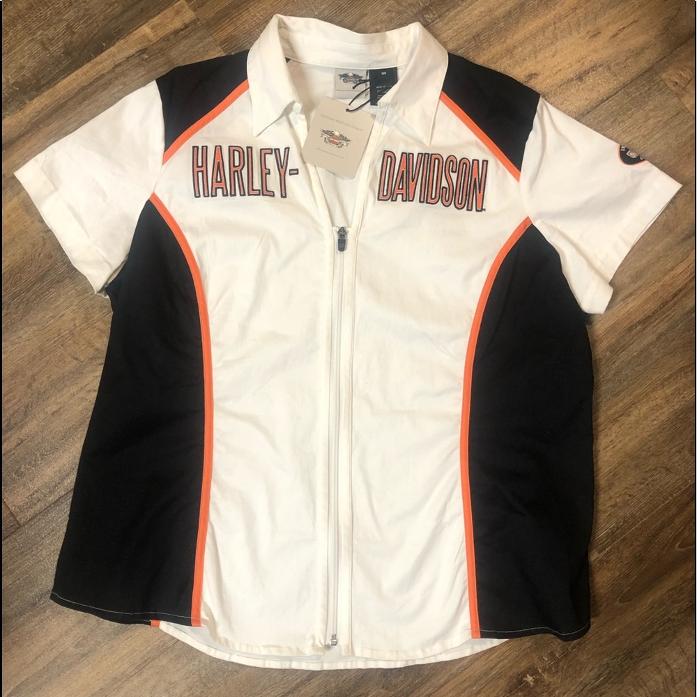 Harley Davidson ladies zip up shirt NWT!